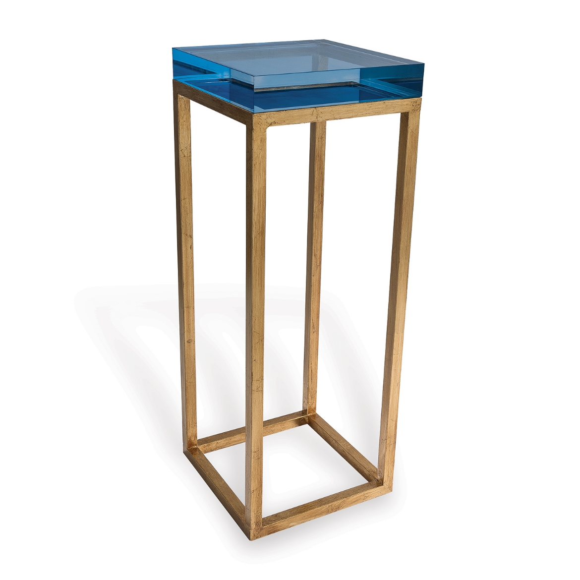 Picture of Drake Lucite Blue Table / Gold