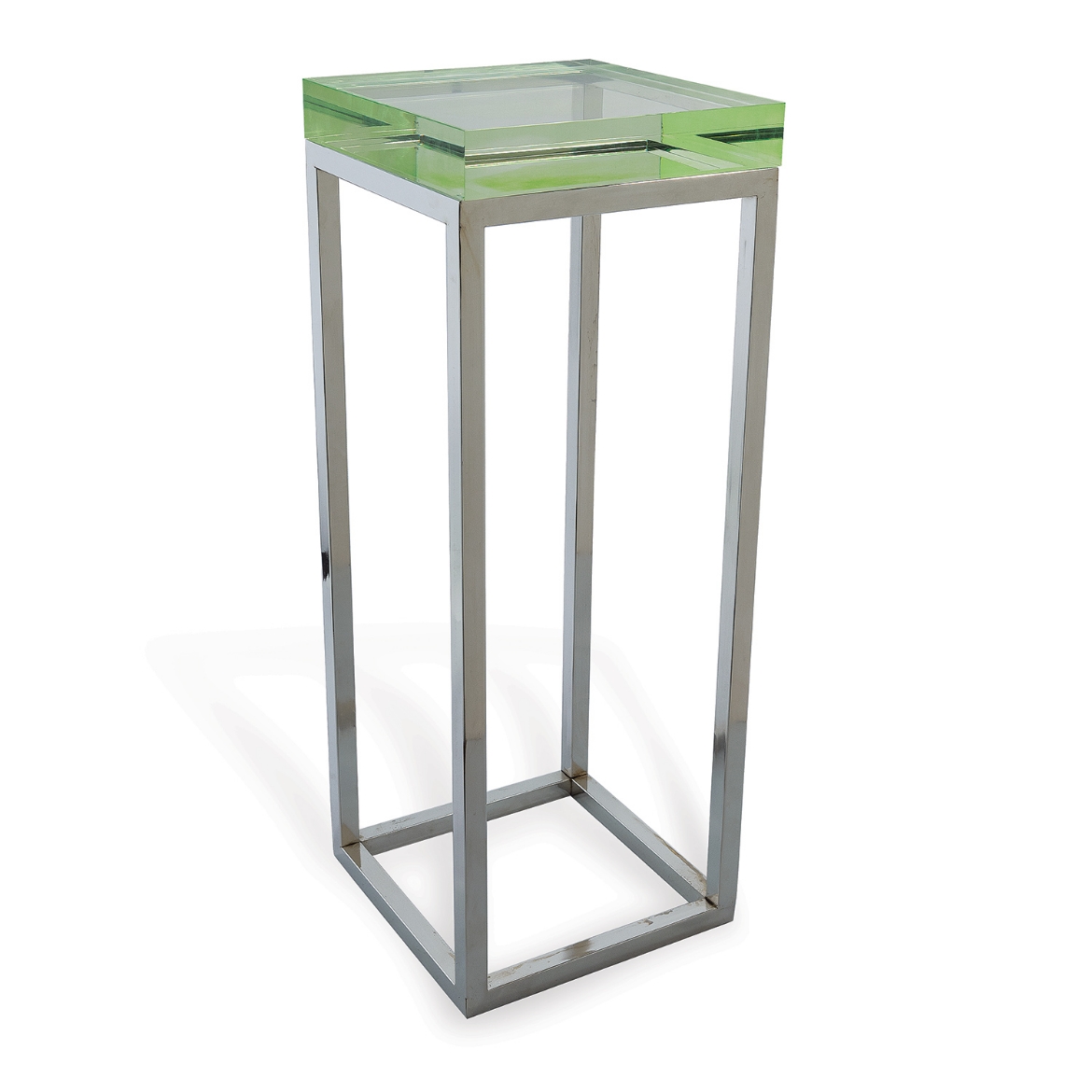Picture of Drake Lucite Green Table / Nickel