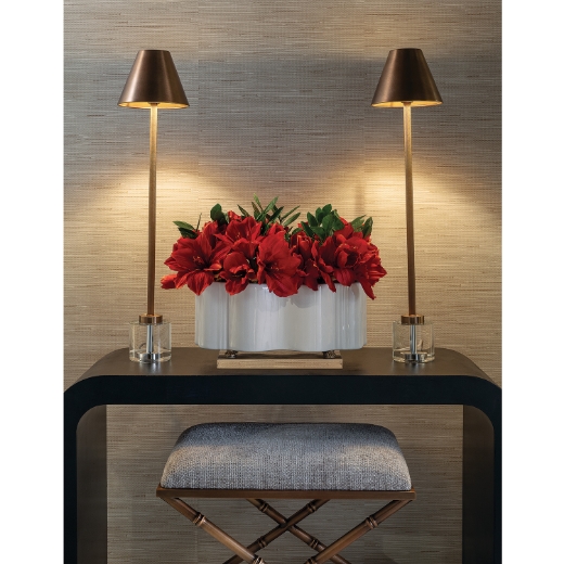 Picture of Lauderdale Brass Benedict Taupe Bench
