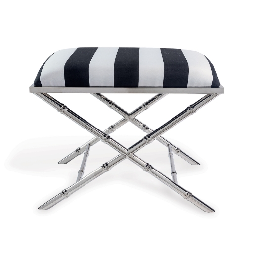 Picture of Lauderdale Nickel Black Stripe Bench
