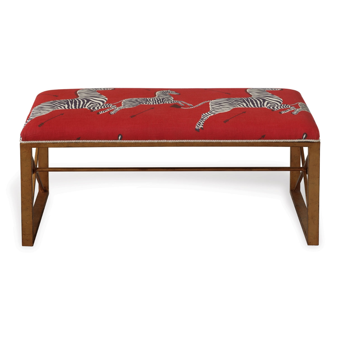 Picture of Medallion Gold Zebra Red Double Bench