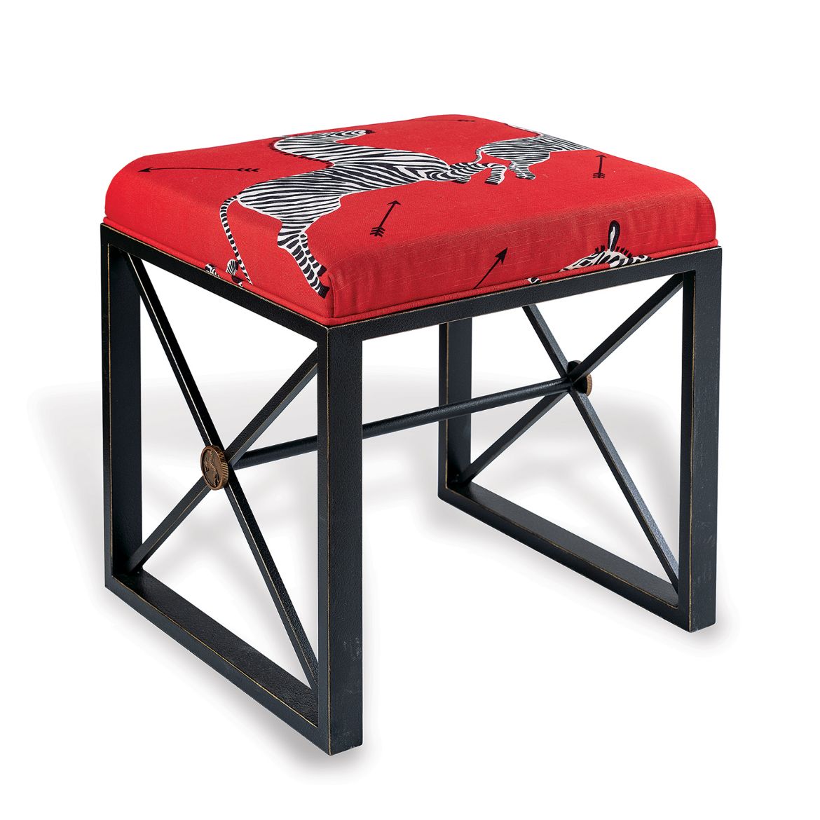 Picture of Medallion Black Zebra Red - Right Facing Bench