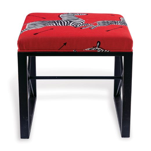 Picture of Medallion Black Zebra Red - Right Facing Bench