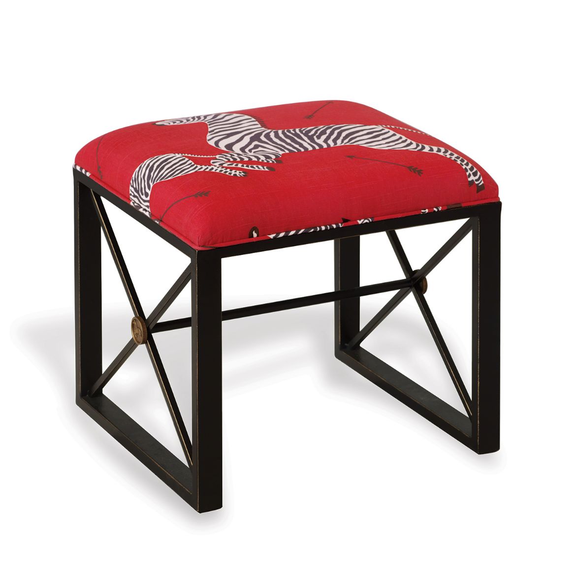 Picture of Medallion Black Zebra Red - Left Facing Bench