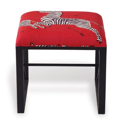 Picture of Medallion Black Zebra Red - Left Facing Bench