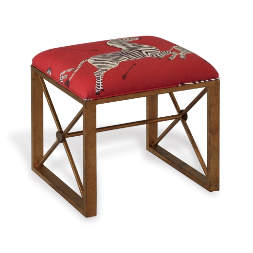 Picture of Medallion Gold Zebra Red Right Facing Single Bench
