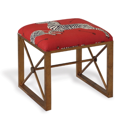 Picture of Medallion Gold Zebra Red Left Facing Single Bench