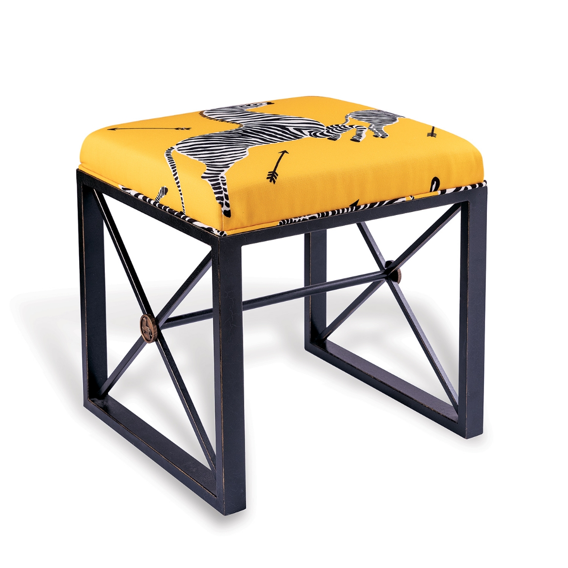 Picture of Medallion Black Zebra Yellow - Right Facing Bench