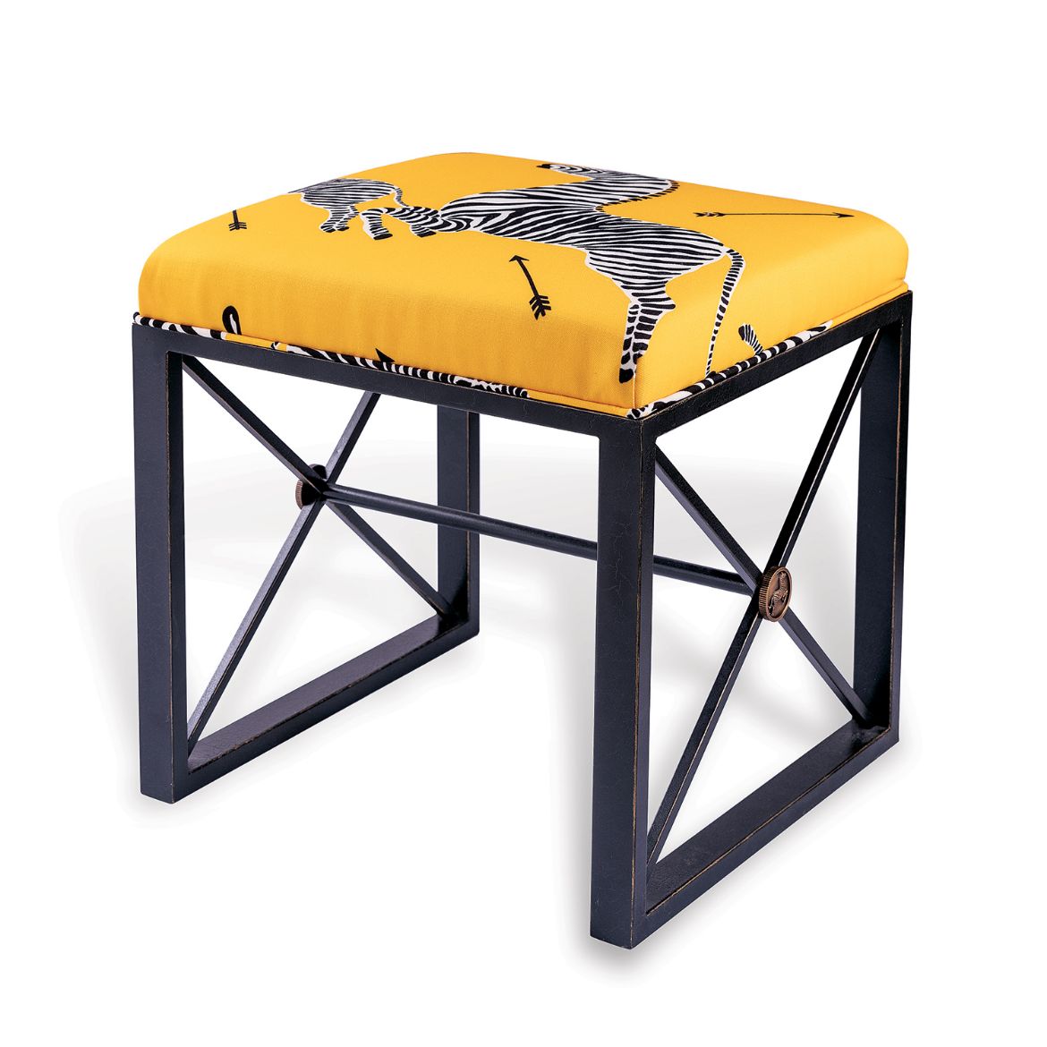 Picture of Medallion Black Zebra Yellow - Left Facing Bench