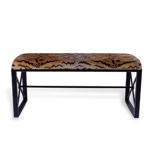 Picture of Medallion Black Double Bench with Le Tigre Natural