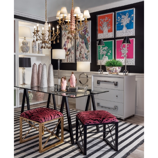 Picture of Medallion Black Le Tigre Red Single Bench