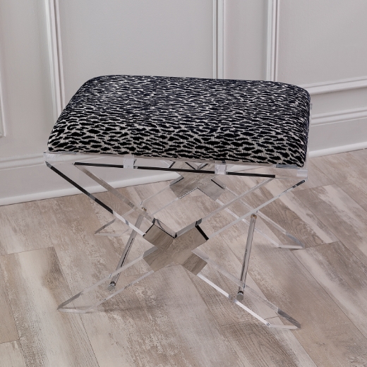 Picture of Crossing Lucite Bench Leopard Black-- kit