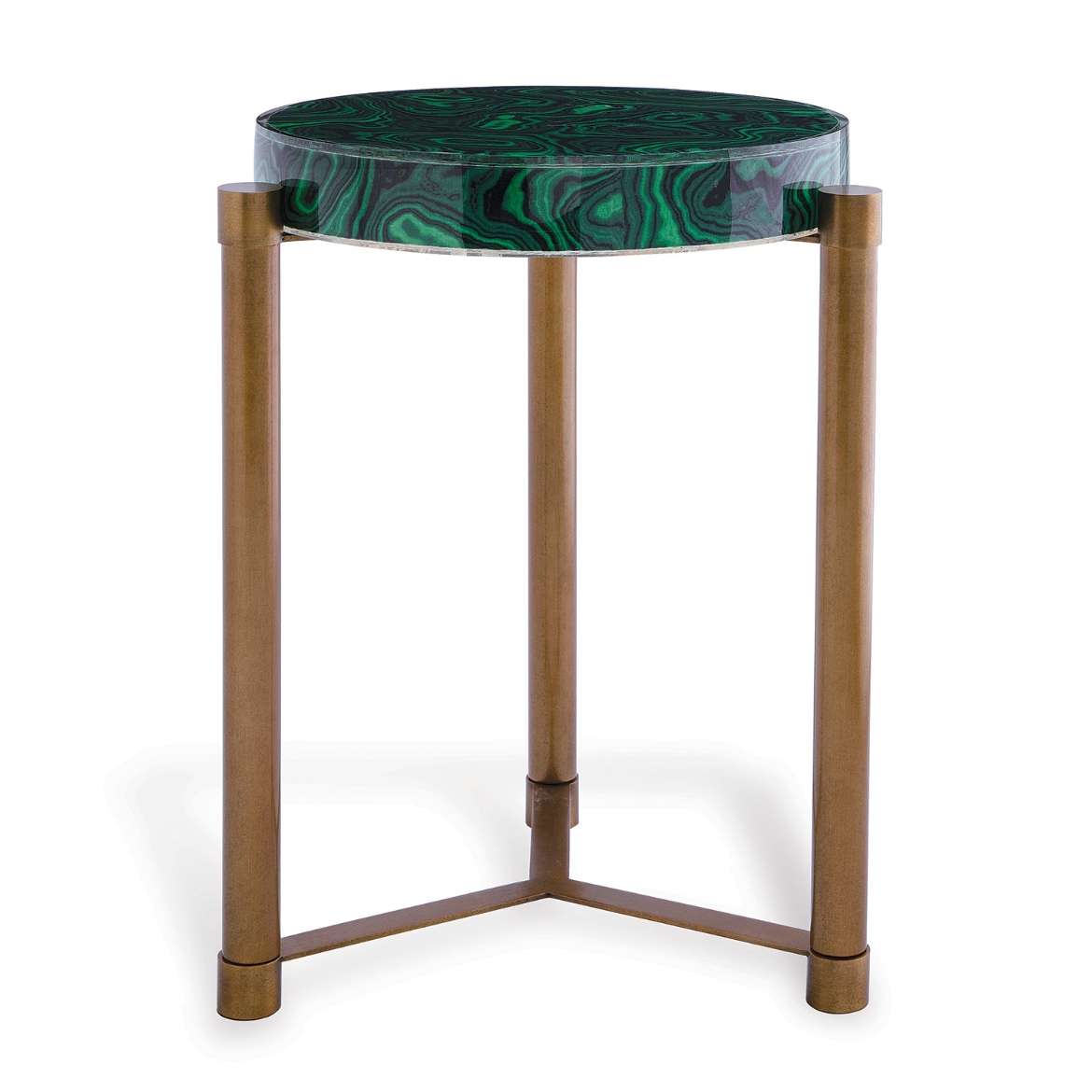 Picture of Malachite Brass Accent Table