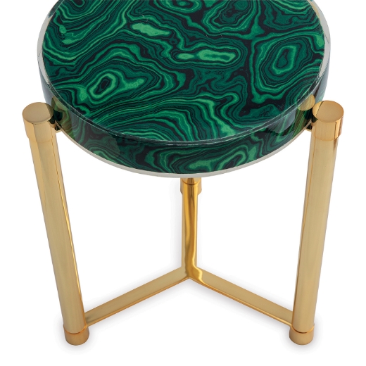 Picture of Malachite Gold Accent Table