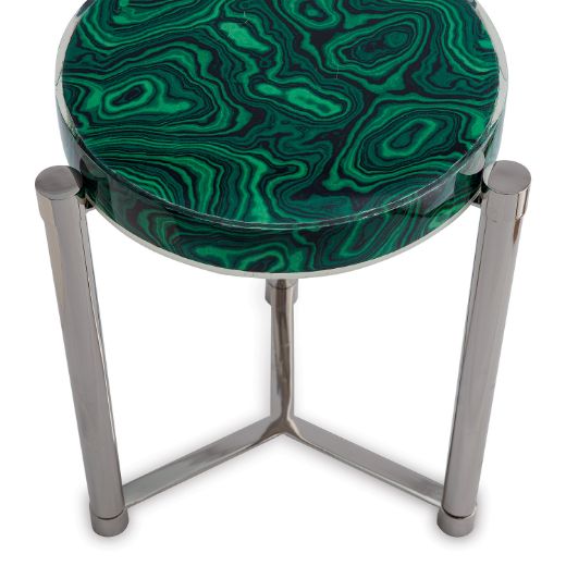Picture of Malachite Nickel Accent table