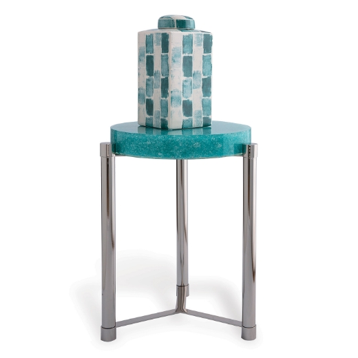 Picture of Stoneridge Turquoise / Nickel Accent Table