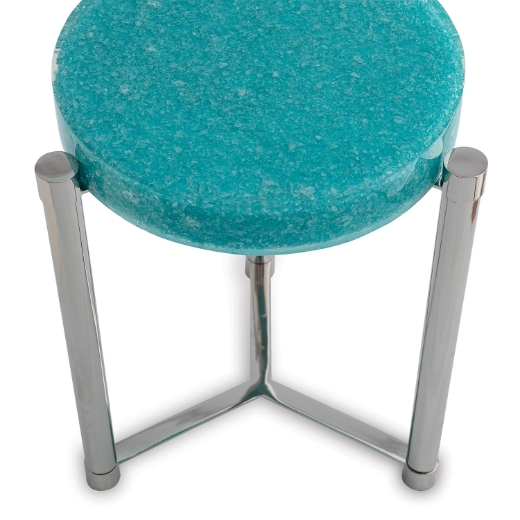 Picture of Stoneridge Turquoise / Nickel Accent Table