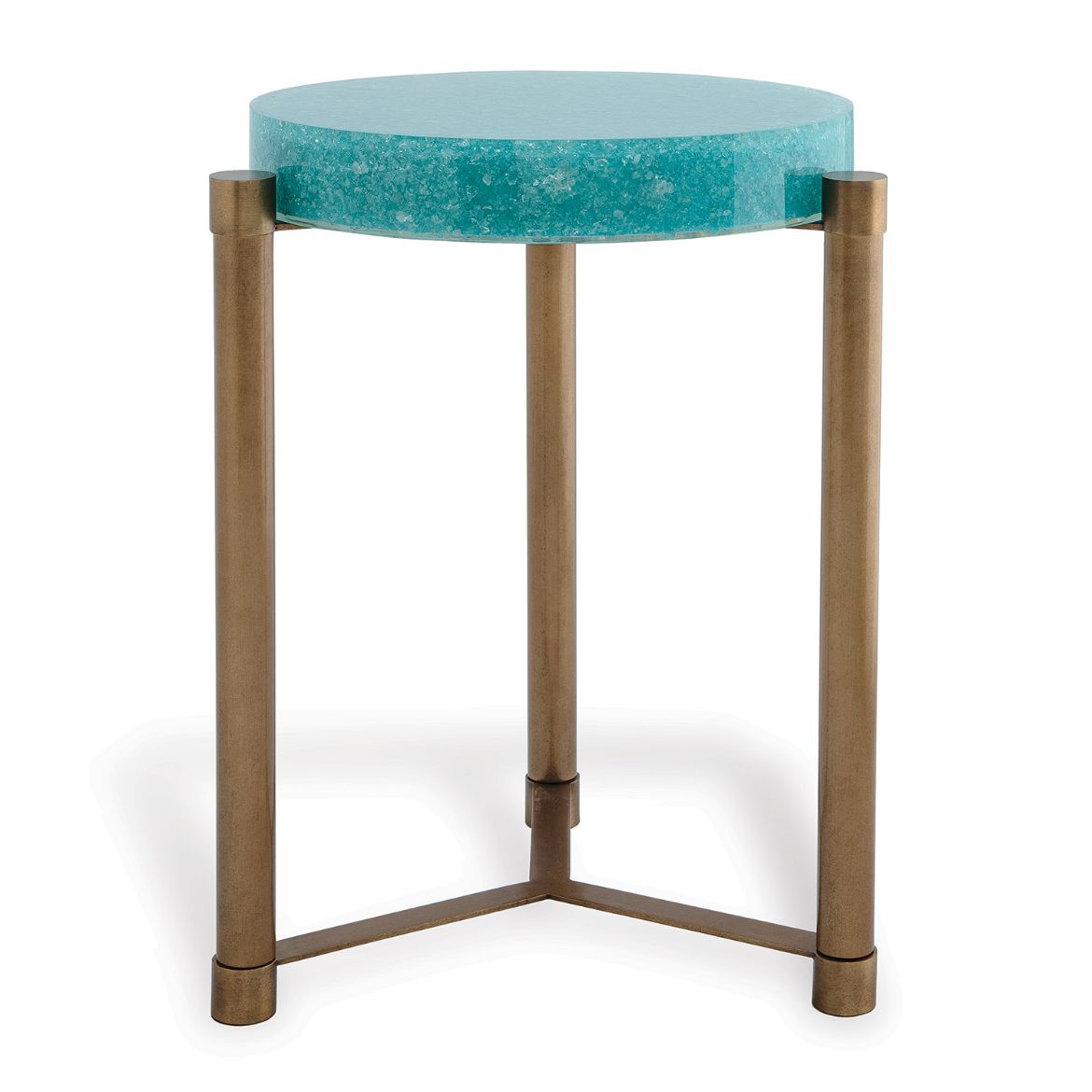 Picture of Stoneridge Turquoise / Aged Brass Accent Table