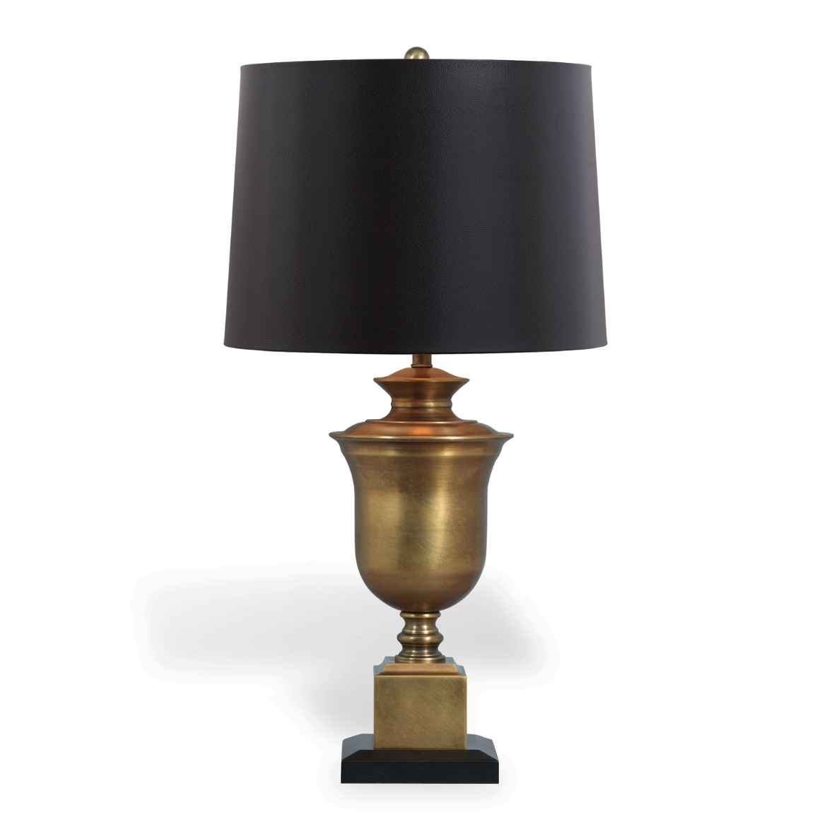 Picture of Robertson Brass Lamp--Black Faux Lizard Shade