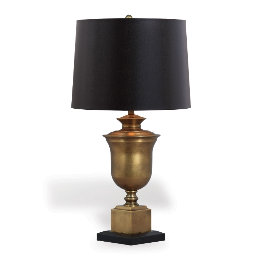 Picture of Robertson Brass Lamp--Black Faux Lizard Shade