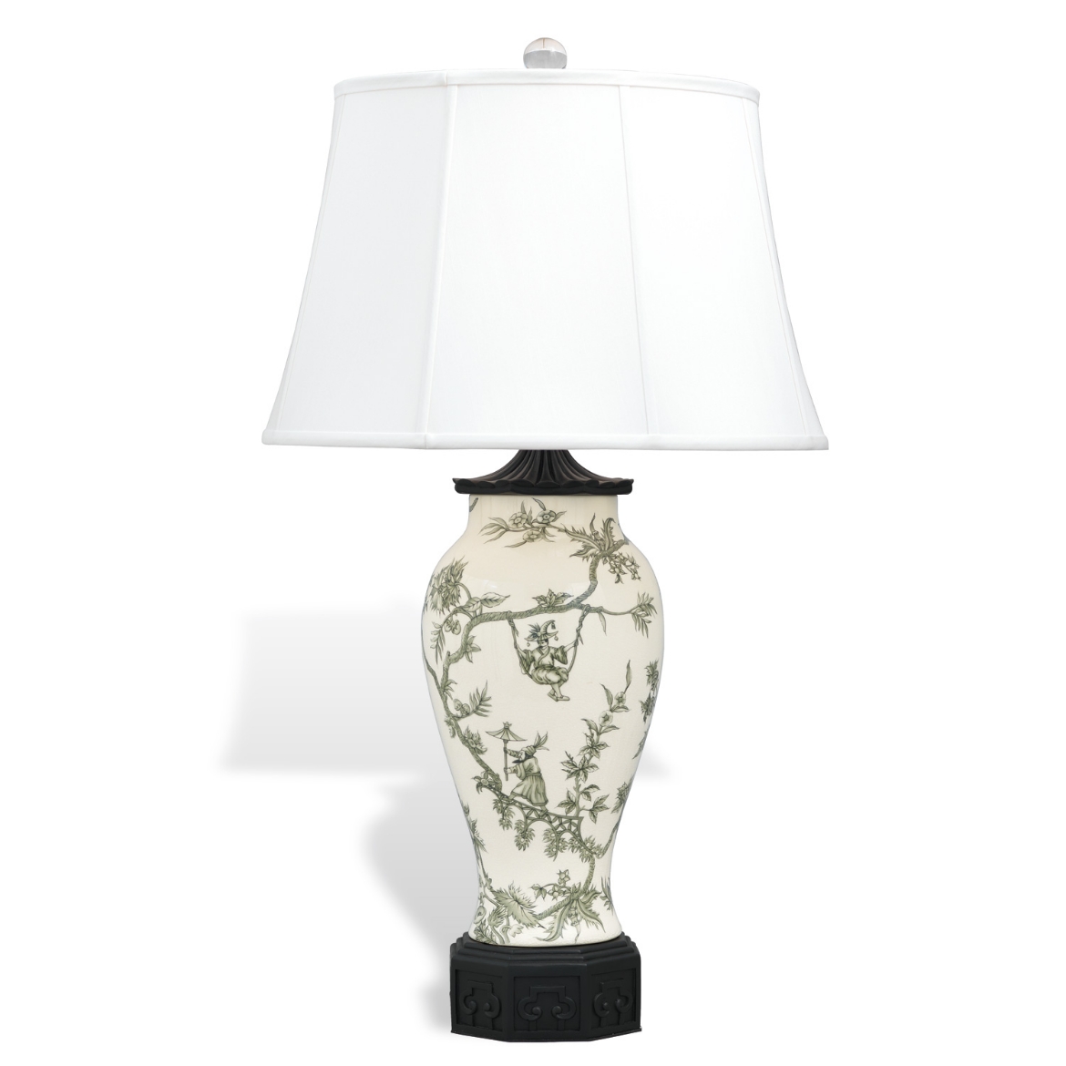 Picture of WINDSOR TOILE BLACK LAMP 36"H