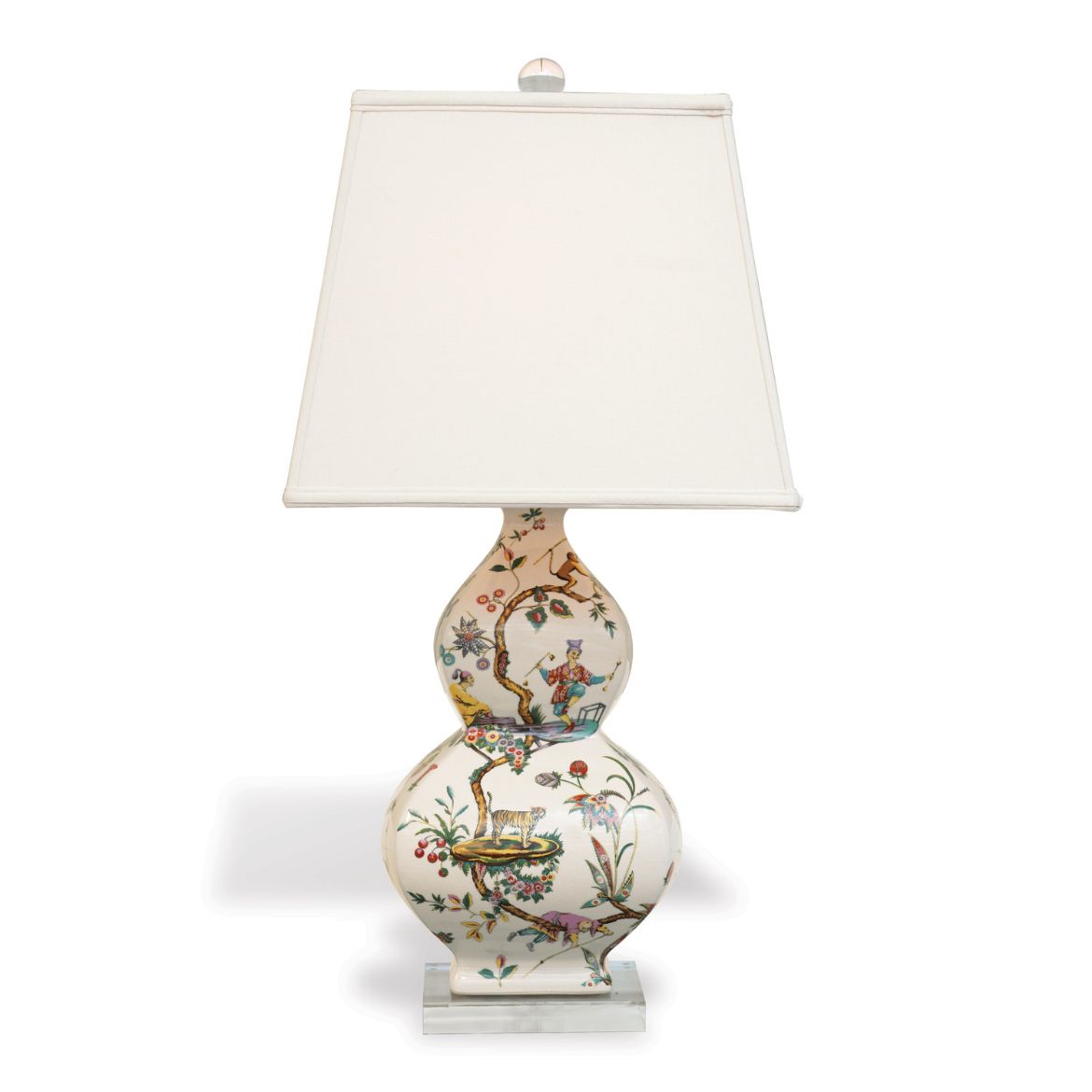Picture of Chinoise Exotique Lamp-- Square Shade 31"H