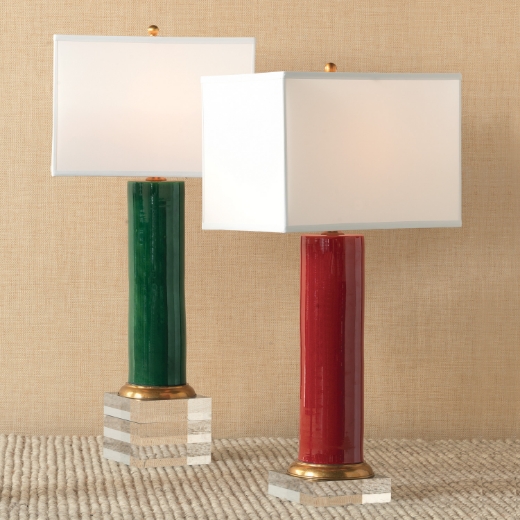 Picture of Melrose Emerald Lamp 32"H