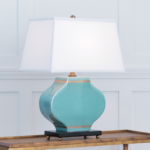 Picture of Carol Celadon Lamp 27"H