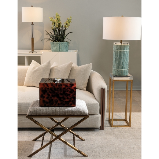 Picture of Bamboo Cylinder Celadon Lamp