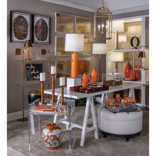 Picture of Jade Garden Amber Accent Lamp