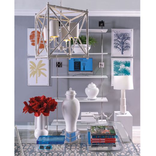 Picture of Baldwin Aged White Chandelier