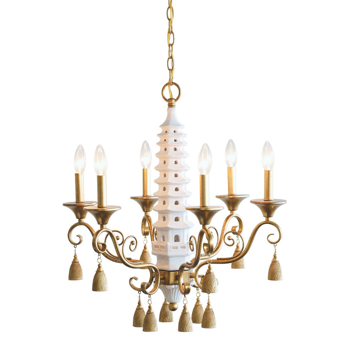 Picture of Oh, Pagoda Cream Chandelier