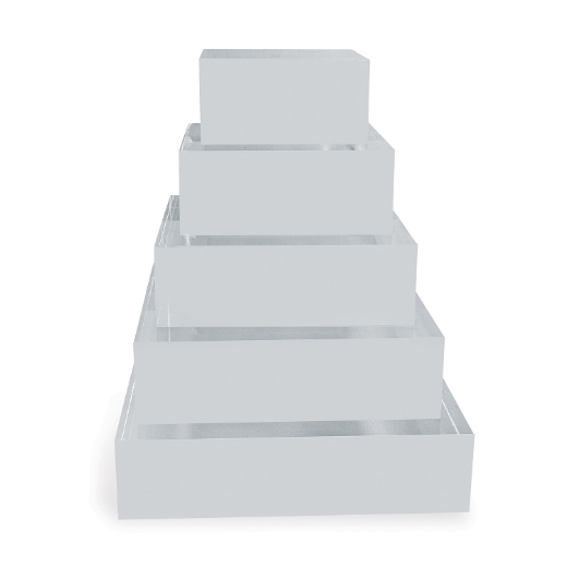 Picture of Clear Lucite Square Stand 4"x2" (set of 2)
