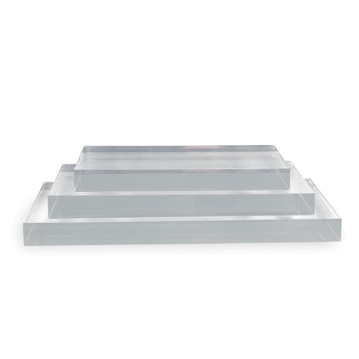 Picture of Clear Lucite Rectangle Stand Small (Set Of 2)