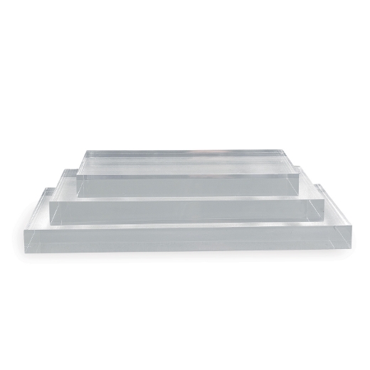 Picture of Clear Lucite Rectangle Stand Medium (Set Of 2)