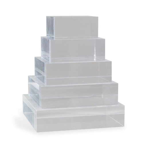 Picture of Clear Lucite Square Stand 8" x 8" x 2"H Set/2