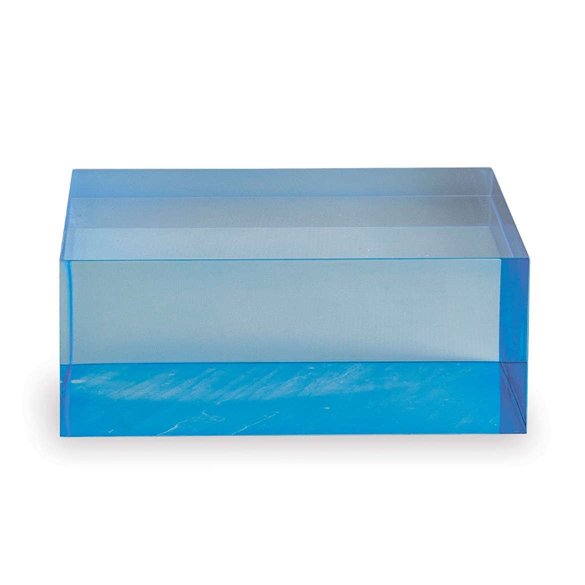Picture of Blue Lucite Square Stand 5" x 5" x 2"H Set/2