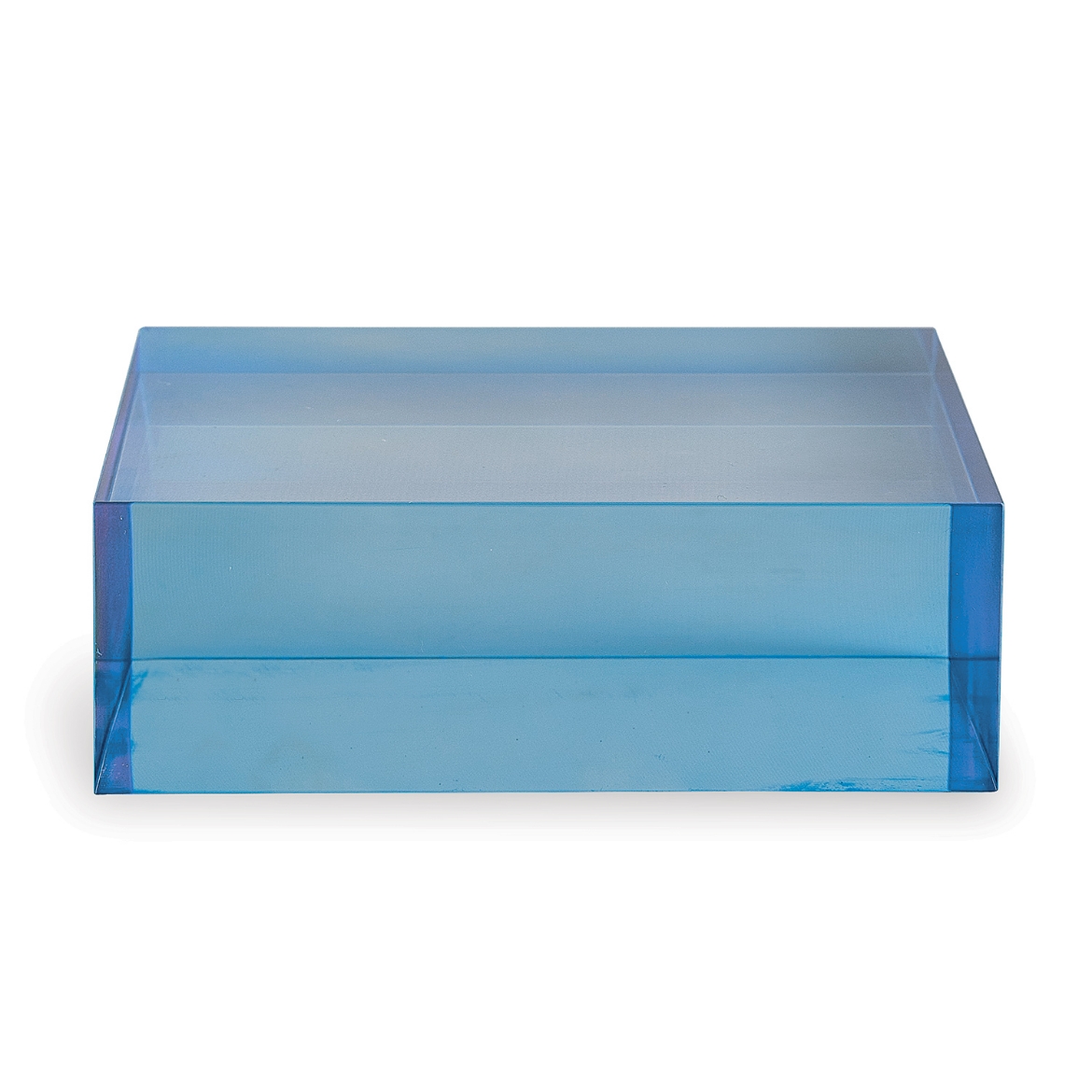 Picture of Blue Lucite Square Stand 6" x 6" x 2"H Set/2
