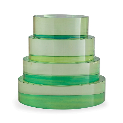 Picture of Green Lucite Round Stand 6"D x 2"H Set/2