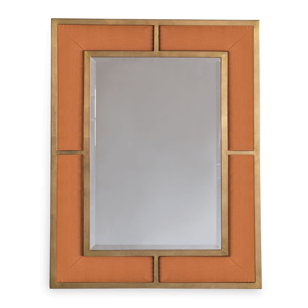 Picture of Bedford Gold Tangerine Linen Mirror