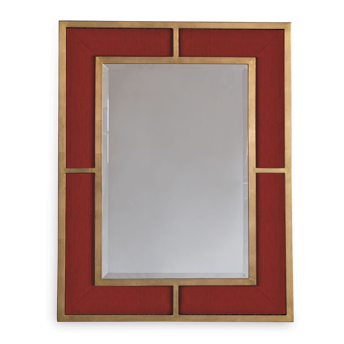 Picture of Bedford Gold Crimson Weave Mirror