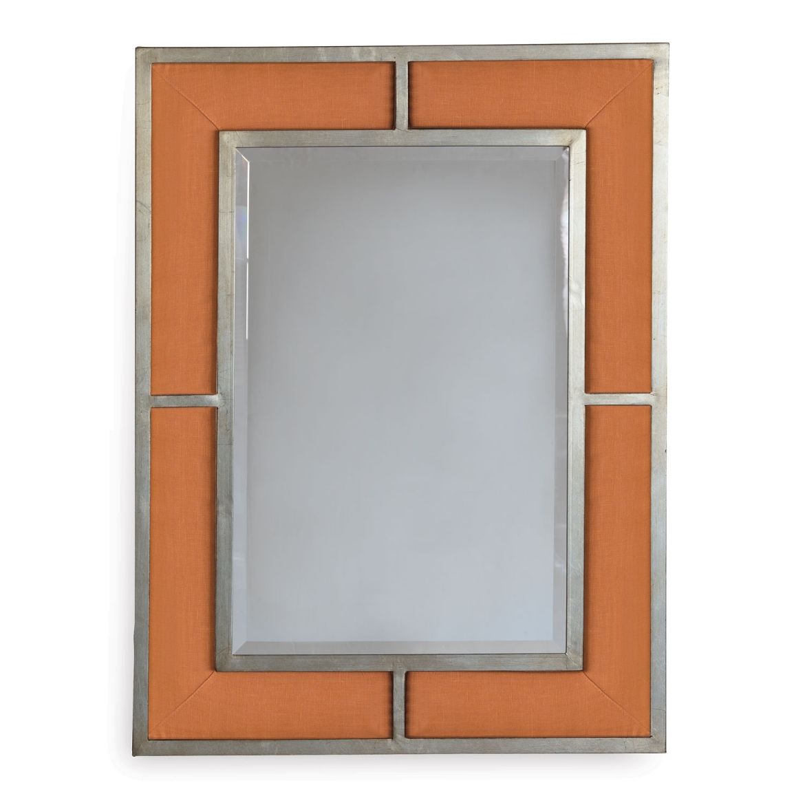 Picture of Bedford Silver Tangerine Linen Mirror