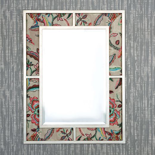 Picture of Bedford Silver Mirror w/ Sloane Fabric