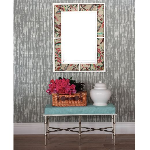 Picture of Bedford Silver Mirror w/ Sloane Fabric