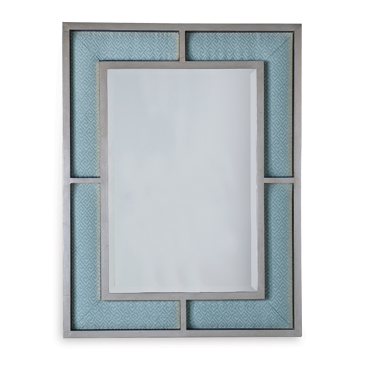 Picture of Bedford Silver Mirror / Nigel Celadon fabric
