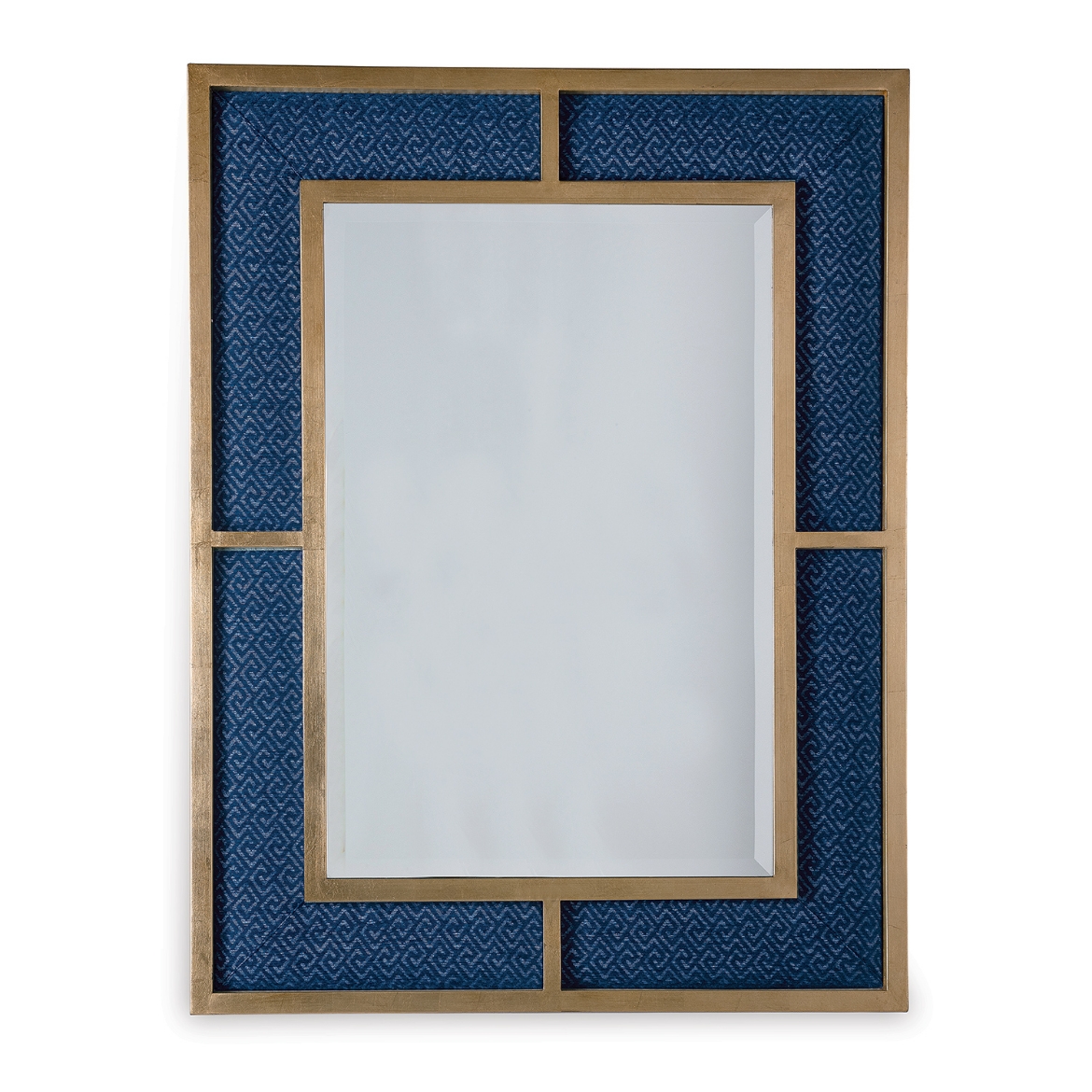 Picture of Bedford Gold Mirror / Nigel Blue fabric
