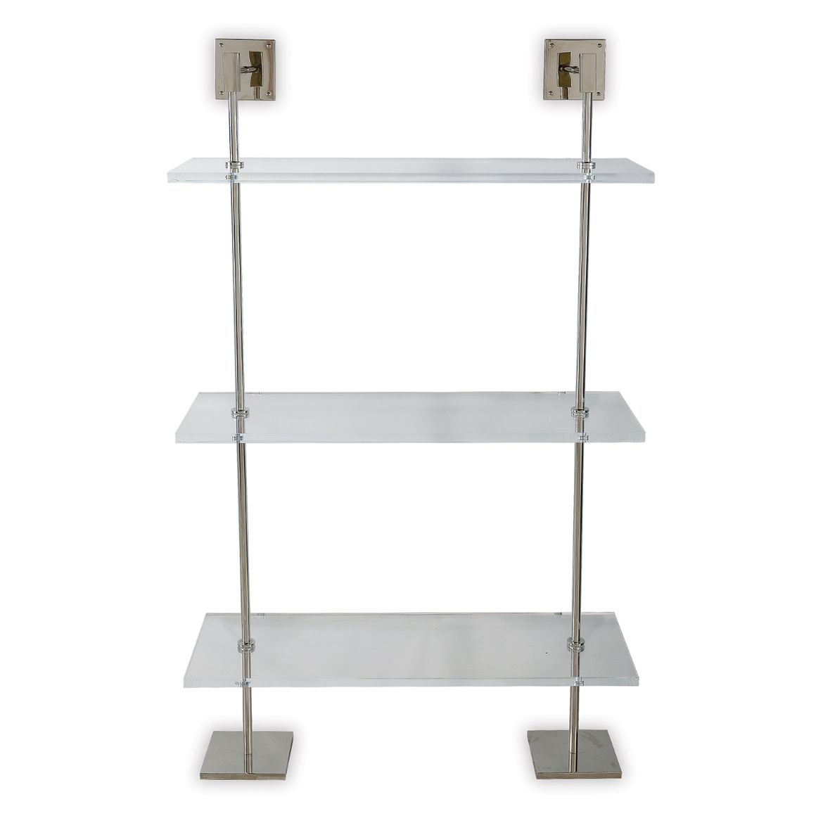 Picture of Marais 3-tier Shelf Lucite / Nickel 36"W