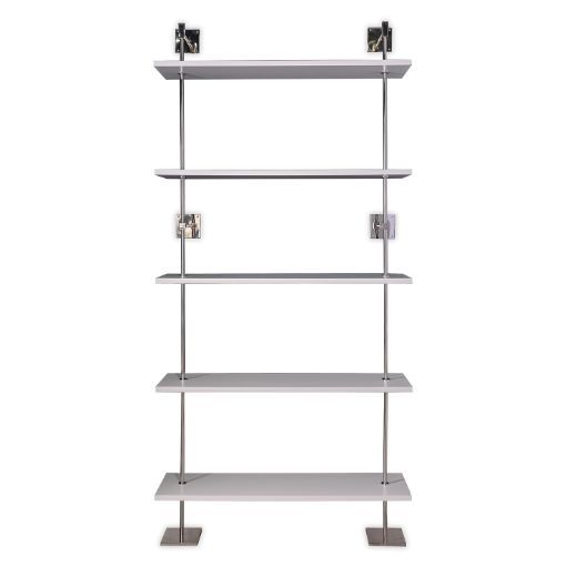 Picture of MARAIS 3-TIER WHITE/NICKEL SHELF 48"W