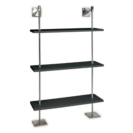 Picture of MARAIS 3-TIER BLACK/NICKEL SHELF 36"W