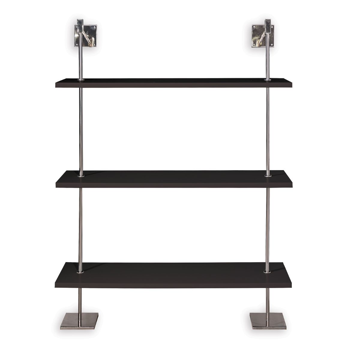 Picture of MARAIS 3-TIER BLACK/NICKEL SHELF 48"W